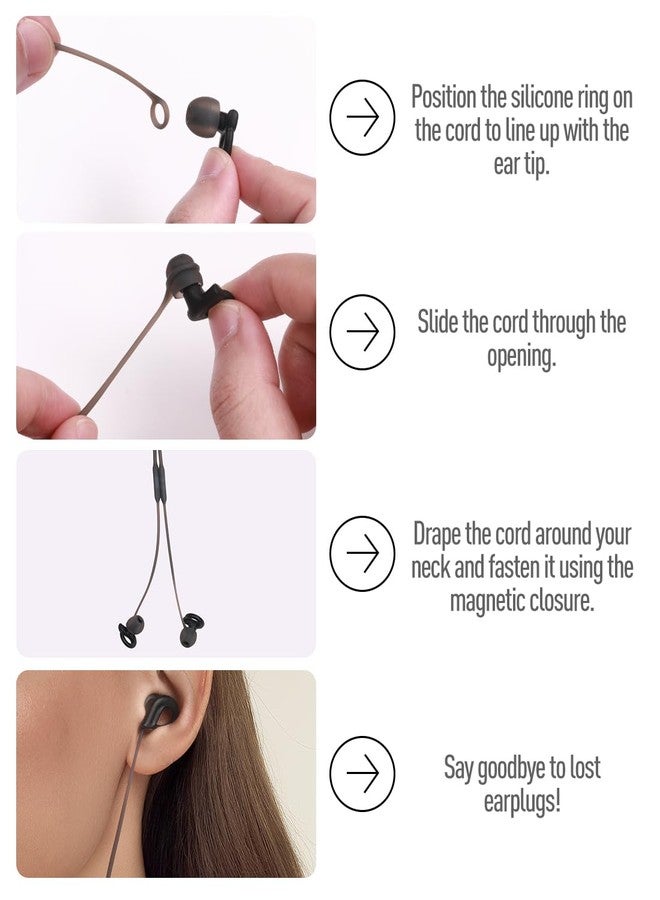 Hearprotek Earplug Lanyard Magnetic Connector Cord for Ear Plugs, Safety Tug-Resistant Safety Earplugs Link Cord,Flexible Silicone Lanyard Compatible with Most Ear Plugs - Image 4